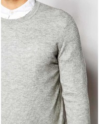 Pull à col rond gris Asos