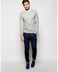 Pull à col rond gris Asos