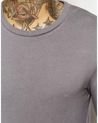 Pull à col rond gris Asos