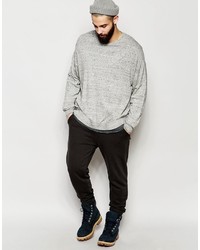 Pull à col rond gris Asos