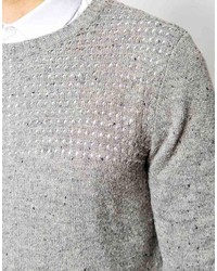 Pull à col rond gris Asos