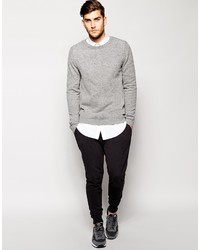 Pull à col rond gris Asos