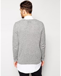 Pull à col rond gris Asos