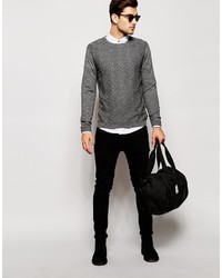 Pull à col rond gris Asos