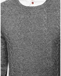 Pull à col rond gris Asos