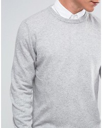 Pull à col rond gris Asos