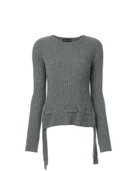 Pull à col rond gris Cashmere In Love