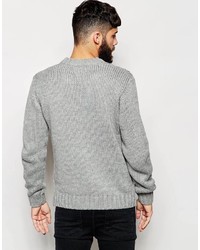 Pull à col rond gris ONLY & SONS