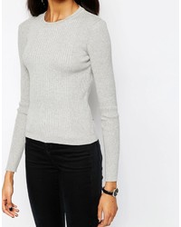 Pull à col rond gris Asos