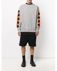 Pull à col rond gris Off-White