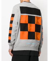 Pull à col rond gris Off-White