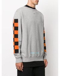 Pull à col rond gris Off-White