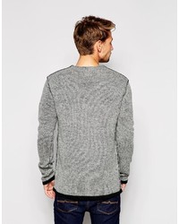 Pull à col rond gris Selected