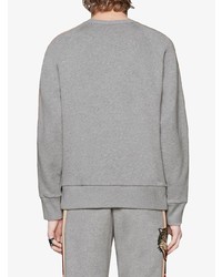 Pull à col rond gris Gucci