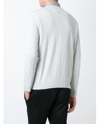 Pull à col rond gris Lanvin