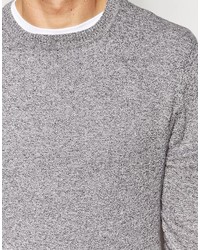 Pull à col rond gris Asos