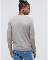 Pull à col rond gris Asos