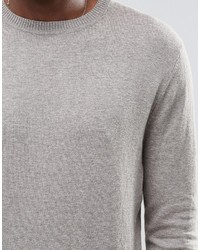 Pull à col rond gris Asos