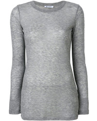 Pull à col rond gris Dondup