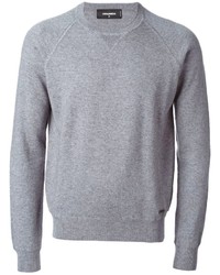 Pull à col rond gris DSQUARED2