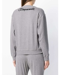 Pull à col rond gris Dsquared2