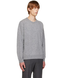 Pull à col rond gris Solid Homme