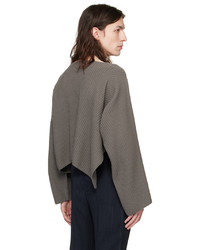 Pull à col rond gris 132 5. ISSEY MIYAKE