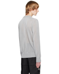 Pull à col rond gris Givenchy