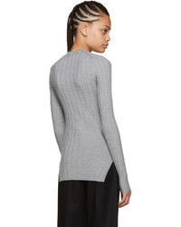 Pull à col rond gris Acne Studios