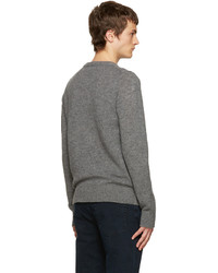 Pull à col rond gris Acne Studios