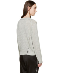 Pull à col rond gris Acne Studios