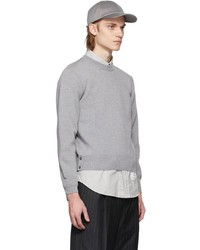 Pull à col rond gris Thom Browne