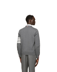 Pull à col rond gris Thom Browne