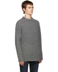 Pull à col rond gris Acne Studios