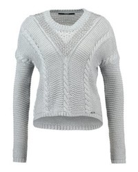 Pull à col rond gris GUESS