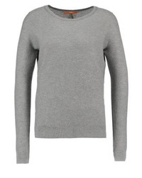 Pull à col rond gris Hugo Boss