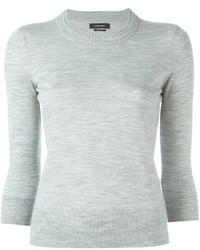 Pull à col rond gris Isabel Marant
