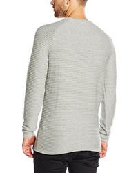 Pull à col rond gris Jack & Jones