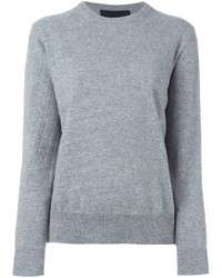 Pull à col rond gris Jay Ahr