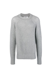 Pull à col rond gris Jil Sander