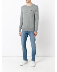 Pull à col rond gris Polo Ralph Lauren