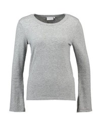 Pull à col rond gris Kaffe