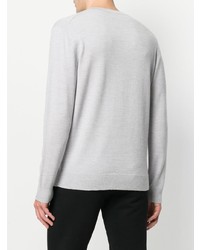 Pull à col rond gris Karl Lagerfeld