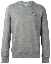 Pull à col rond gris Kenzo