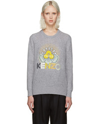 Pull à col rond gris Kenzo
