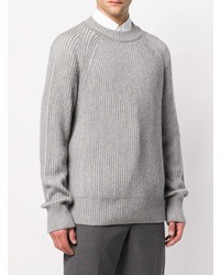 Pull à col rond gris Jil Sander