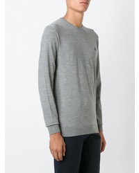 Pull à col rond gris Polo Ralph Lauren