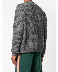 Pull à col rond gris MSGM