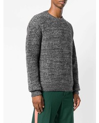 Pull à col rond gris MSGM