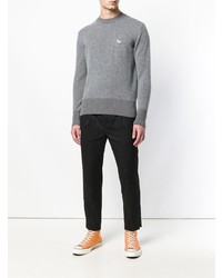 Pull à col rond gris MAISON KITSUNÉ